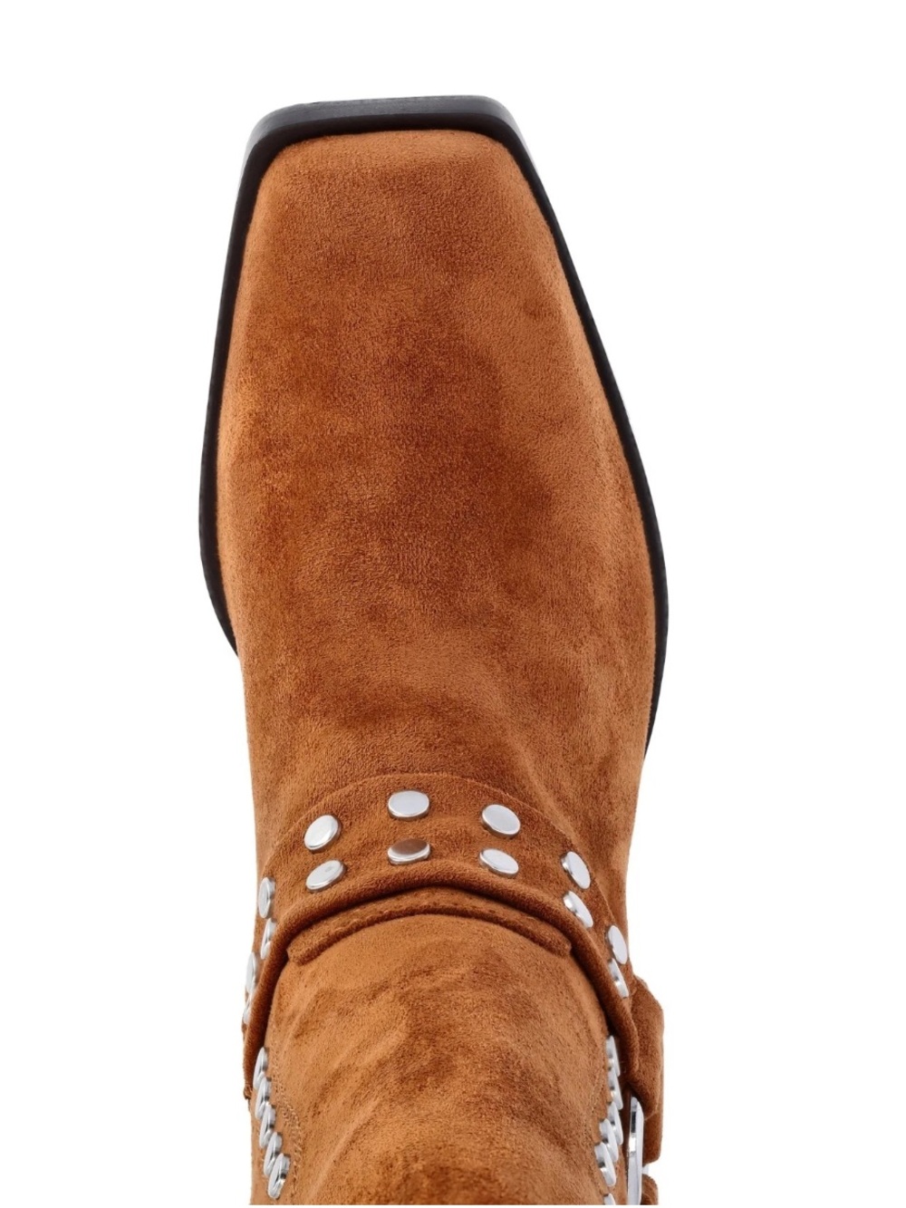 NWT! Madden Nyc Women's Moto Western Boots Studded Size 8 Faux Suede with Box - Picture 2 of 16